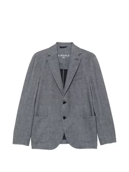 Sacou Circolo 1901 cu model herringbone albastru