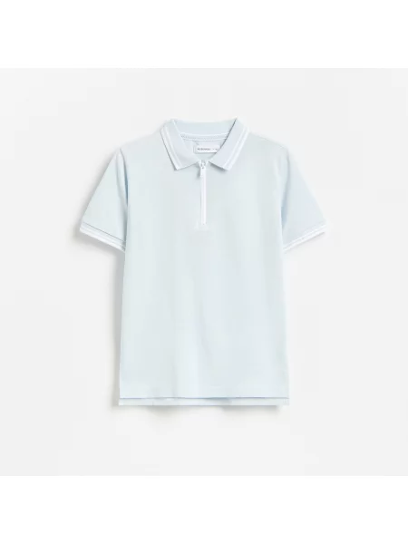 Reserved Polo tričko bleděmodrá