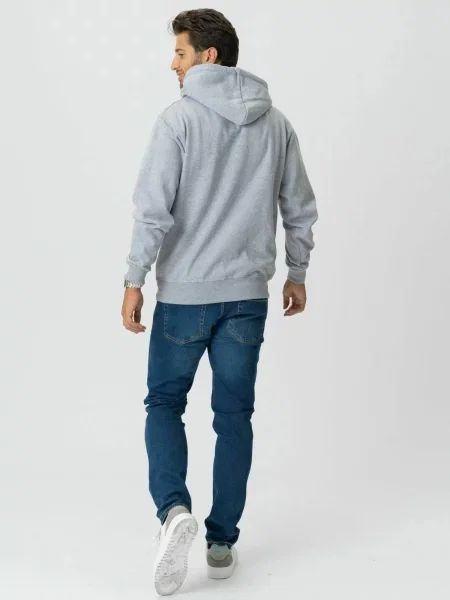 TEESHOPPEN Pulóver Hoodie világosszürke