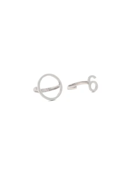 Pierścionek Maison Margiela z logo szary