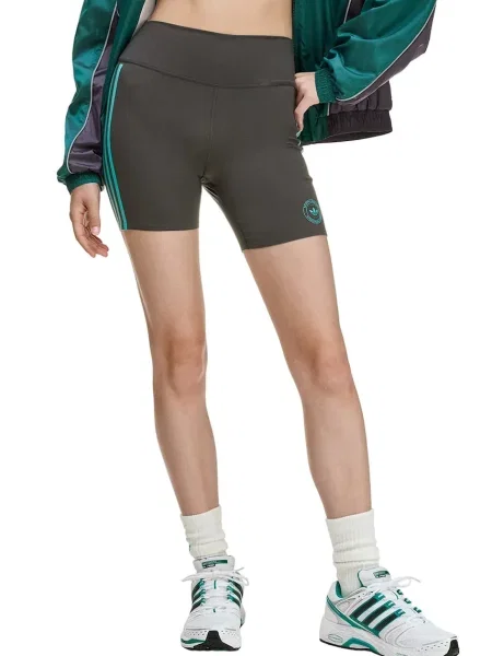 Adidas Originals szorty adidas Originals x Sporty & Rich z nadrukiem medium waist czarny