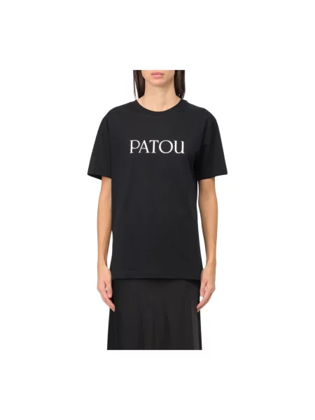Koszulka Patou elegancka z krótkim rękawem czarna