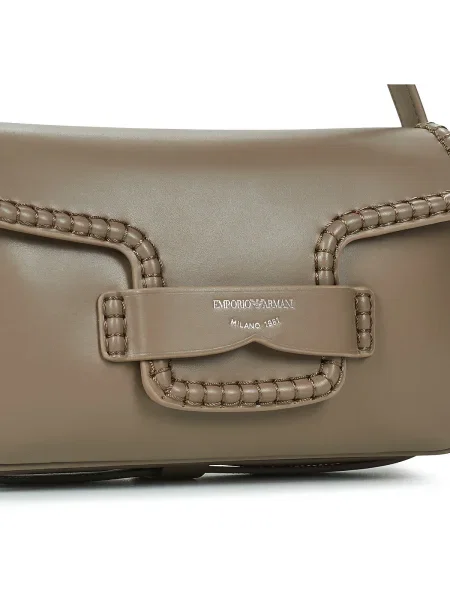 Kabelka typu bageta Emporio Armani čierna