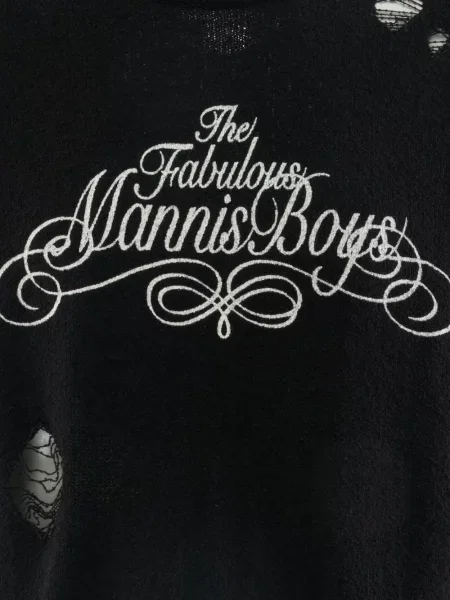 Тениска Kamiya с протрити краища черно