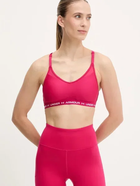 Under Armour sportovní podprsenka Crossback Low růžová