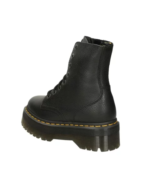 Botki Dr. Martens skórzane na platformie czarne