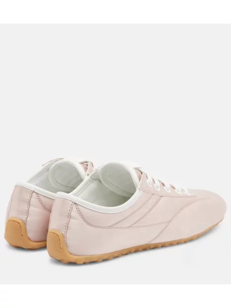Sneakerși Mcqueen din satin roz