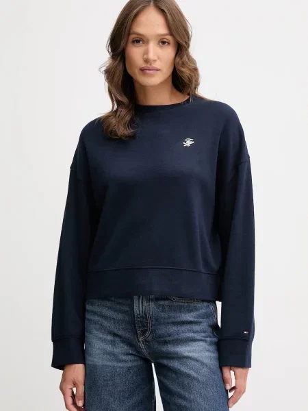 Tommy Hilfiger bluza granatowy gładka niebieska