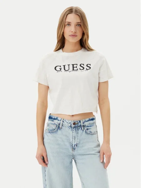 Тениска Guess GENZIANA дамска бяло