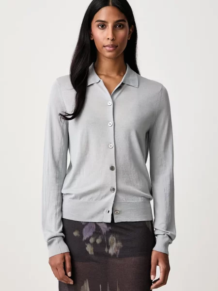 Soeur cardigan pentru femei din lână merino HAILEY gri