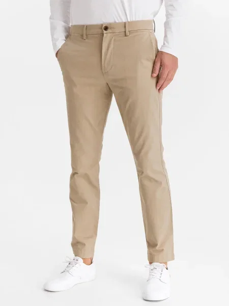 GAP Chino nohavice V-ESSENTIAL' kaki