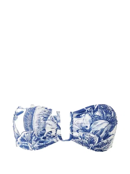 Top Melissa Odabash cu model floral cu imagine alb
