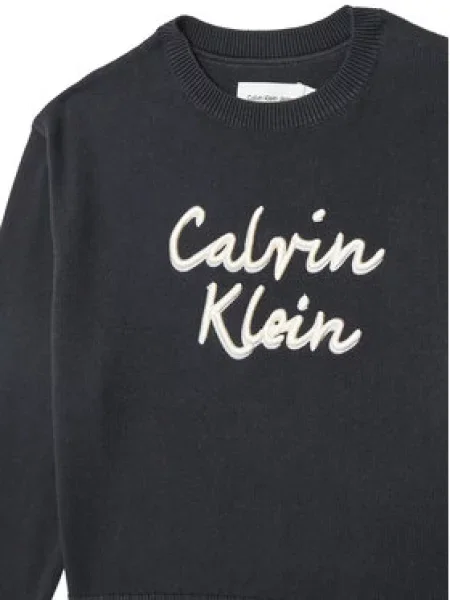Calvin Klein Mikina Se Třpytivou Přízí černá