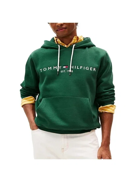 Mikina Tommy Hilfiger s autogramom zelená