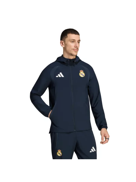 ADIDAS PERFORMANCE Tréningová bunda REAL námornícka modrá / žltá biela