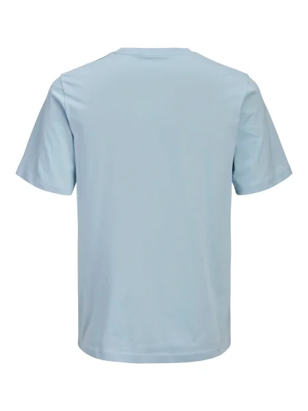 JACK & JONES Tričko modrosivá / tmavooranžová / čierna / biela modrá