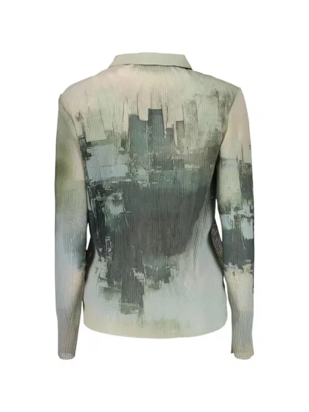 Cămașă Desigual cu imagine cu imprimeu abstract verde