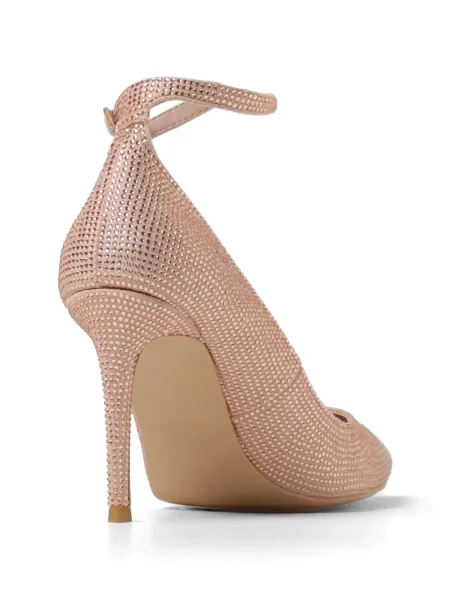 Zkrácené lodičky Twinset se cvočky s páskem přes kotník růžové