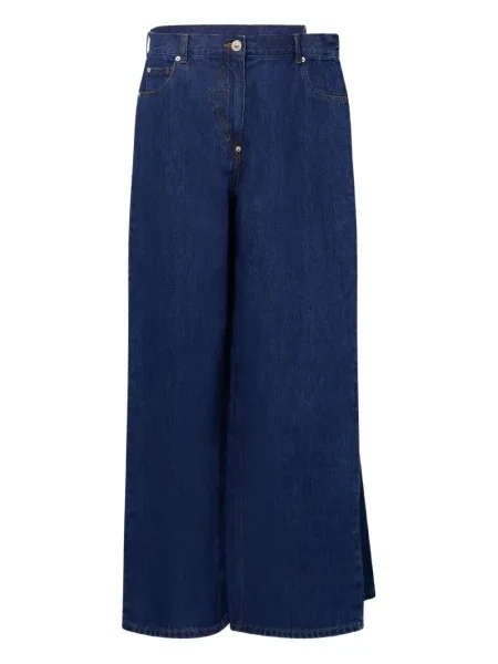 Jeansy Pushbutton z 5 kieszeniami niebieskie