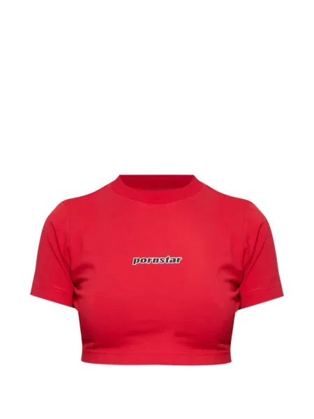 Top Vetements cu broderie roșu