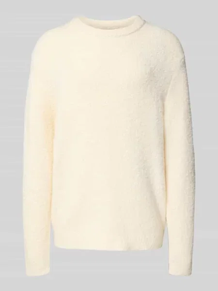 Sweter z dzianiny z imitacji bouclé model ‘MEADOWS’ Jack & Jones biały