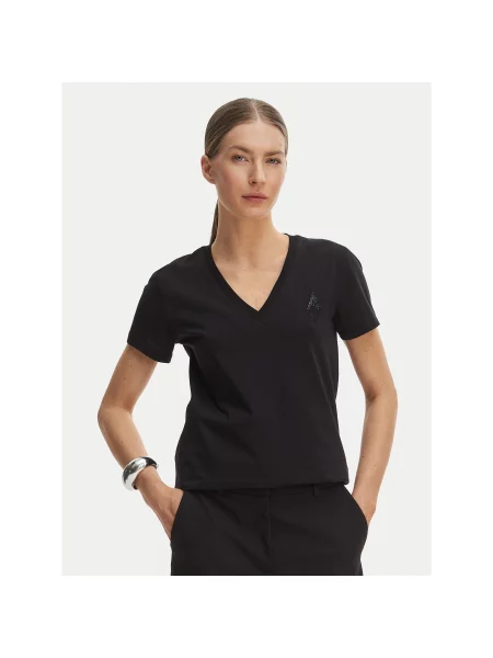 Armani Exchange Majica Regular Fit črna