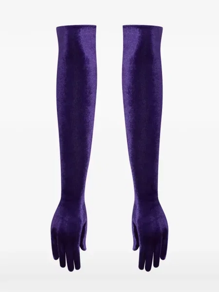 Mănuși Maison Close de catifea violet