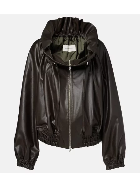 Geacă Dries Van Noten din satin verde