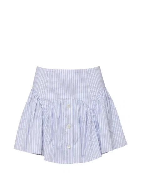 Fusta mini Fleur Du Mal din poplin alb