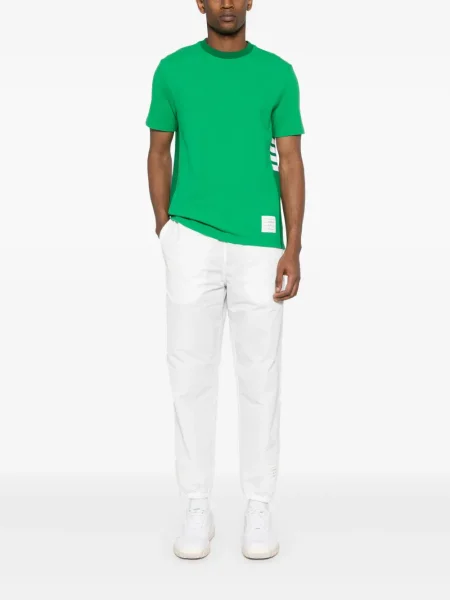 Tricou Thom Browne cu dungi verde