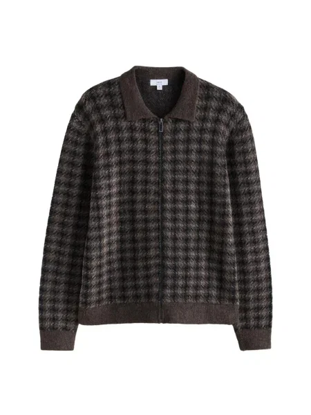 Next Kardigán csokoládé / barna melír fekete