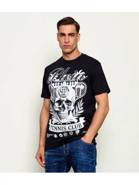 Philipp Plein Tricou Skull Tennis Club negru