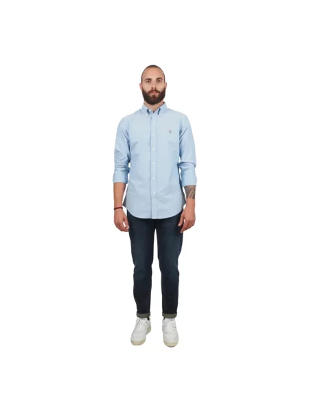 Koszula Polo Ralph Lauren z twillu niebieska