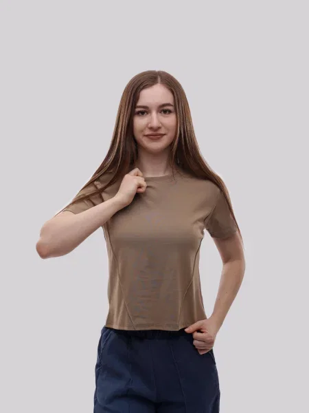 Футболка STREAM віскоза/поліестер бежевий