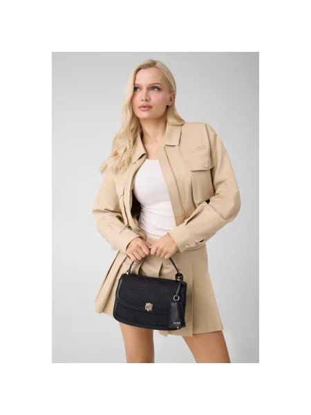 Guess Geantă Audrey Logo negru