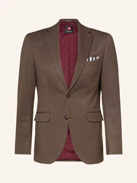 Cg Club Of Gents Oblekové Sako Cg Calvin Slim Fit Z Džersího Úpletu 73 dunkelbraun