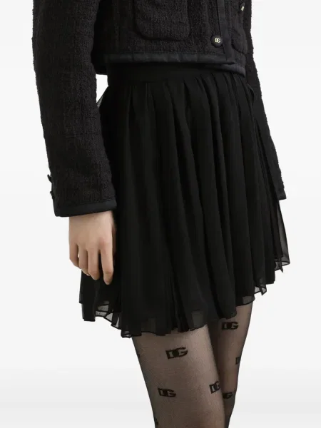 Fusta plisata Dolce & Gabbana plisată negru