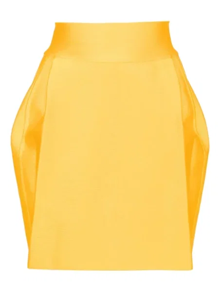 Mała mały spódnica mini Herve L. Leroux z wysoką talią żółta