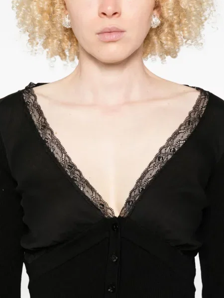 Cardigan Blumarine din dantelă negru