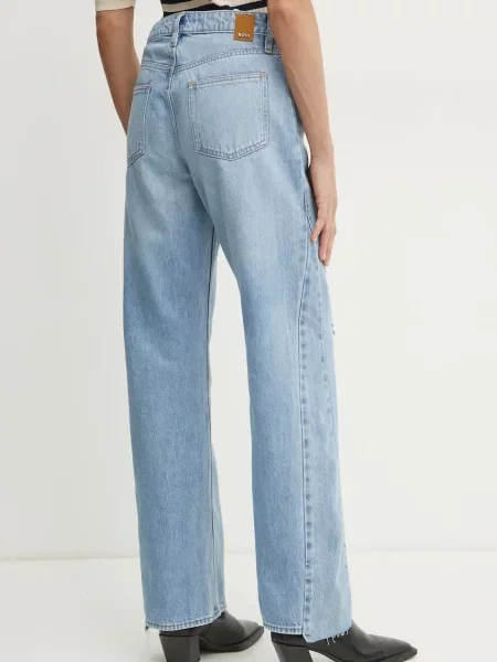 Džíny BOSS high waist modré