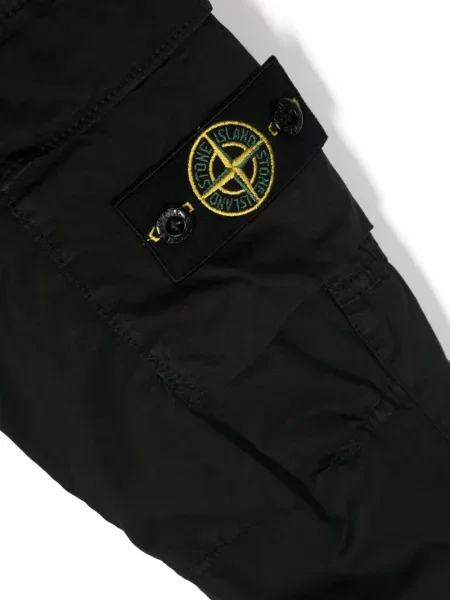 Spodnie cargo dziecięce Stone Island czarne
