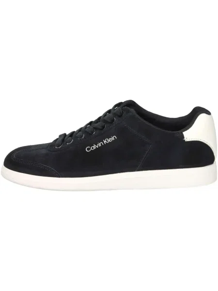 Calvin Klein velúr sportcipő LOW CUPSOLE LACEUP SU fekete