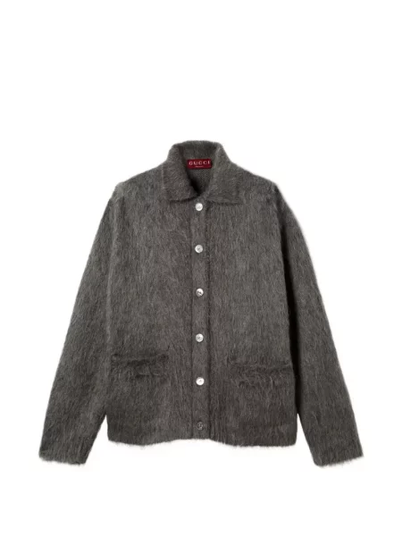 Cardigan Gucci de mohair gri