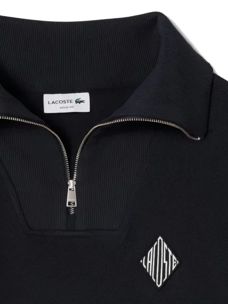 Pulover Lacoste de jumătate de fermoar albastru