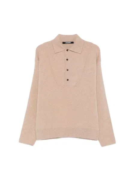 Sweter Jacquemus z kaszmiru beżowy