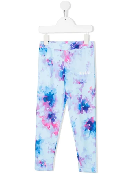 Legginsy dziecięce Msgm niebieskie