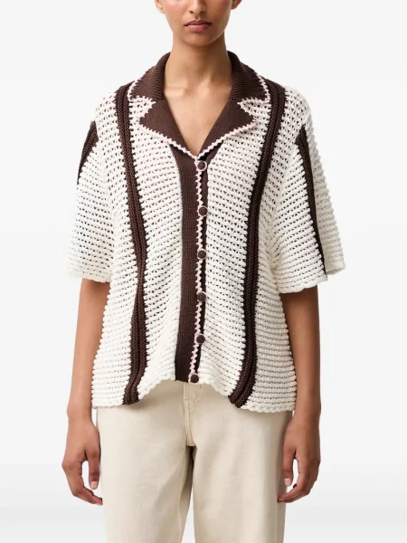 Cardigan Stine Goya tricotate alb
