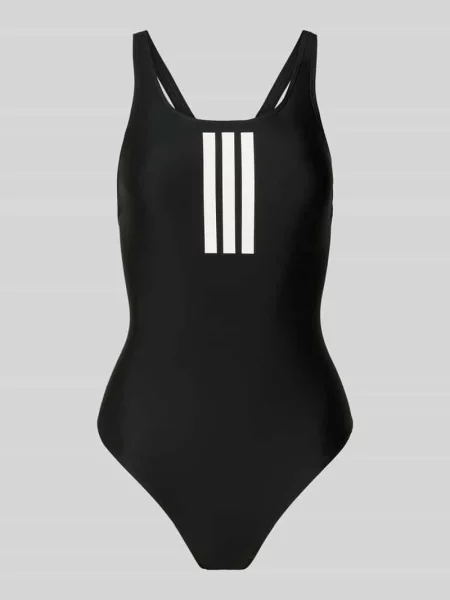 Kostium kąpielowy z nadrukiem z logo Adidas Sportswear czarny