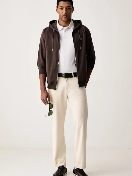 U.S. Polo Assn. кофта на застібці з капюшоном з бавовною DHM Interlock Zip