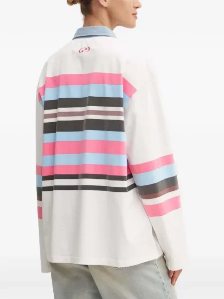 Polo Résumé cu dungi alb